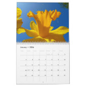 Calendrier mural avec fleurs (Jan 2026)