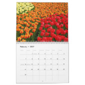 Calendrier mural avec fleurs (Feb 2027)