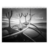 Calendrier Mural B&W Islande (Protection)