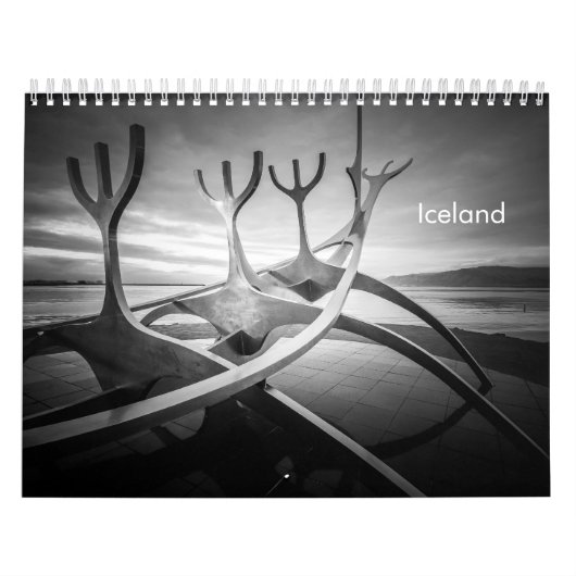 Calendrier Mural B&W Islande (Protection)