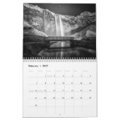 Calendrier Mural B&W Islande (Feb 2027)