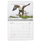 Calendrier Mural Bald Eagle Famille de quatre (Jan 2026)