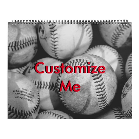 Calendrier Mural Balles en noir et blanc (Protection)