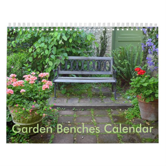 Calendrier Mural Bancs de jardin (Protection)
