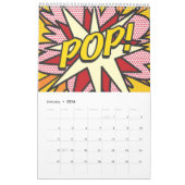 Calendrier Mural Bande dessinée Pop Art (Jan 2026)