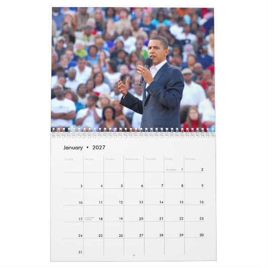 Calendrier Mural Barack Obama (Jan 2027)