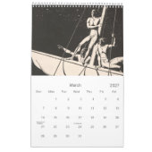 Calendrier Mural Bateaux vintages et vie aquatique (Mar 2027)