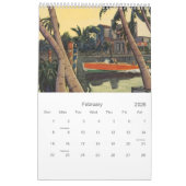 Calendrier Mural Bateaux vintages et vie aquatique (Feb 2026)