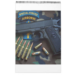 Calendrier Mural Béets verts des forces spéciales SF SFG LRRP Venti