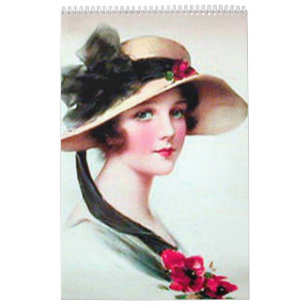 Calendrier Mural Belle Art Vintage, Mois, Personnalisé