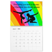 CALENDRIER MURAL BELLE INSPIRATION QUOTIDIENNE GYMNASTICS CALENDAR (Mar 2026)