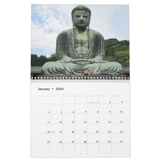 Calendrier Mural Belle statue spirituelle 2015 de Bouddha (Jan 2026)