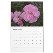 Calendrier Mural Belles Fleurs Roses (Feb 2027)