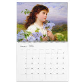 Calendrier Mural Belles peintures à fleurs (Jan 2026)