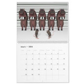 Calendrier Mural Bizarre hippopotames amusants 2025 Kalender (Mar 2026)