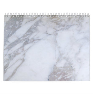 Calendrier Mural Blanc marbre