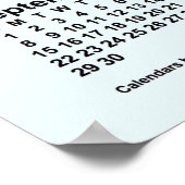 Calendrier mural bleu Alice 2024 par Janz Poster (Coin)