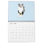 Calendrier Mural Blue Merle Australian Shepherd Deux pages M.Calend (Mar 2027)