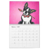 Calendrier Mural Boston Terriers Off-Leash Art™ Vol 1 (Feb 2027)