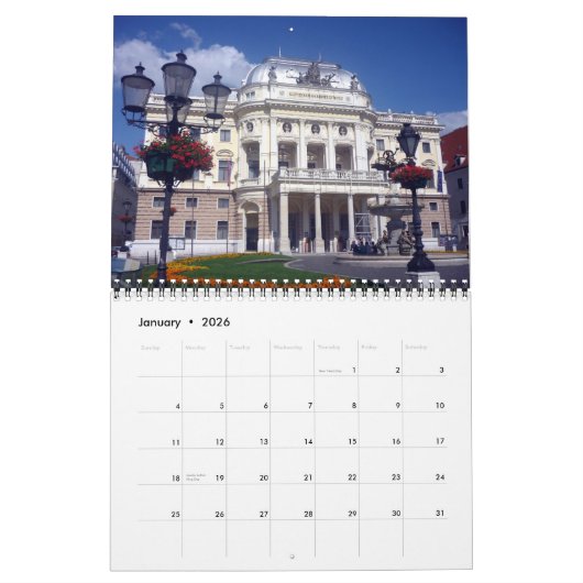 Calendrier Mural Bratislava 2014 (Jan 2026)