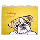 Calendrier Mural Bulldogs anglais Off-Leash Art™ Vol 1 (Protection)