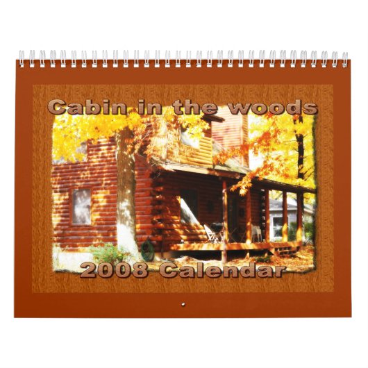 Calendrier Mural Cabine dans les bois (Protection)