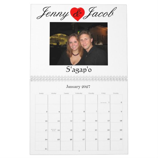 Calendrier Mural Cadeau de Noël (Jan 2027)