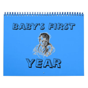 CALENDRIER MURAL CALENDAR BABYS PREMIÈRE ANNÉE AJOUTER DES PHOTOS