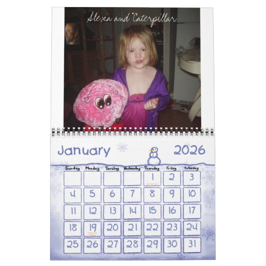 Calendrier Mural Calender plein de photos de famille (Jan 2026)