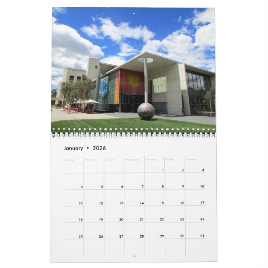 Calendrier Mural canberra 2026 (Jan 2026)