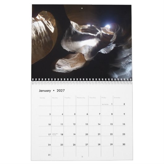 Calendrier Mural Canyons du sud-ouest (Jan 2027)