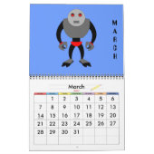 Calendrier Mural Caricature de science-fiction pour robots (Mar 2027)