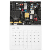 Calendrier Mural Carte de circuit noir (Mar 2026)