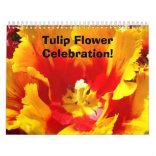 Calendrier Mural Célébration de la Fleur de Tulipe ! Cadeaux de cal