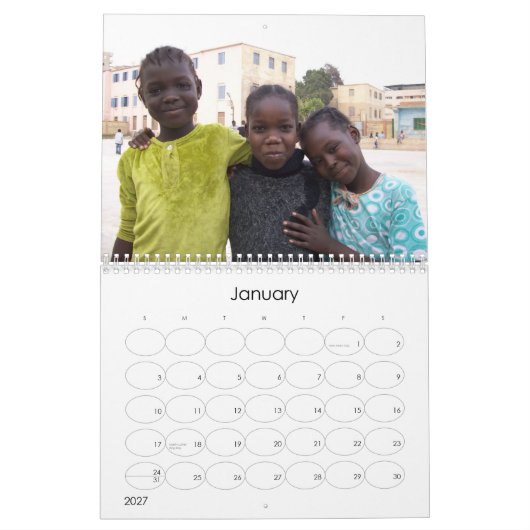 Calendrier Mural Centre d'apprentissage de Gugu (Jan 2027)