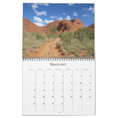 Calendrier Mural centre rouge 2026 (Mar 2027)