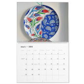 Calendrier Mural Céramique turque de 12 mois (Mar 2026)