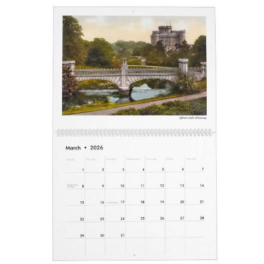 Calendrier Mural Châteaux d'Ecosse 2026 (Mar 2026)