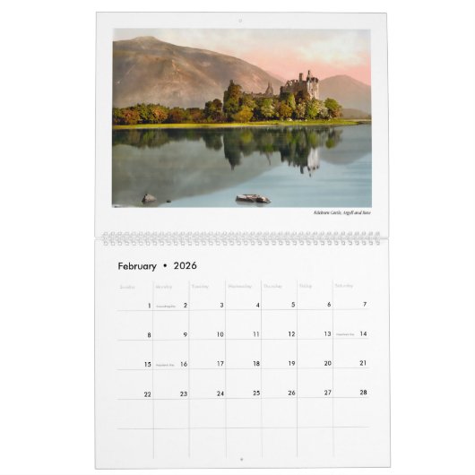 Calendrier Mural Châteaux d'Ecosse 2026 (Feb 2026)