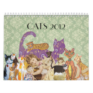 Calendrier Mural Chats 2012