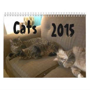 Calendrier Mural Chats 2015 Marlowe, Peepers et Gryphon
