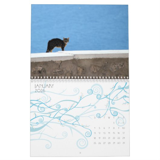 Calendrier Mural Chats de Kitty de la Grèce (Jan 2026)