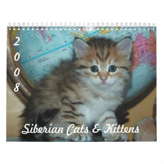 Calendrier Mural CHATS et CHATONS sibériens CAL2008 (Protection)