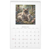 Calendrier Mural Chats Mères avec Chatons 2027 (Mar 2027)