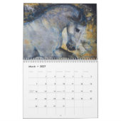 Calendrier mural chevaux aquarelle 2027 (Mar 2027)