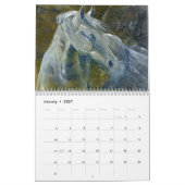 Calendrier mural chevaux aquarelle 2027 (Jan 2027)