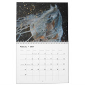 Calendrier mural chevaux aquarelle 2027 (Feb 2027)
