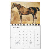 Calendrier Mural CHEVAUX COLLECTION D'ART FIN 2014 Peintures Dessin (Mar 2026)