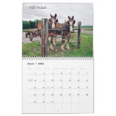 Calendrier Mural Chevaux de travail de l'Amish2 (Mar 2026)