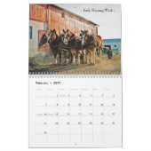 Calendrier Mural Chevaux de travail de l'Amish2 (Feb 2027)